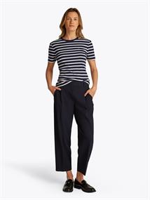 SLIM CODY BOAT-NK 3/4SLV ecru- blue spell stp