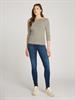 SLIM CODY BOAT-NK 3/4SLV fine stp country ivory- drk n navy