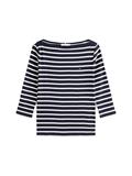 SLIM CODY BOAT-NK 3/4SLV nos breton desert sky- ecru