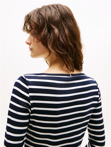 SLIM CODY BOAT-NK 3/4SLV nos breton desert sky- ecru