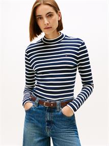 SLIM CODY MOCK-NK LS dark night navy- ecru stp