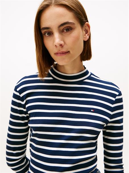 SLIM CODY MOCK-NK LS dark night navy- ecru stp