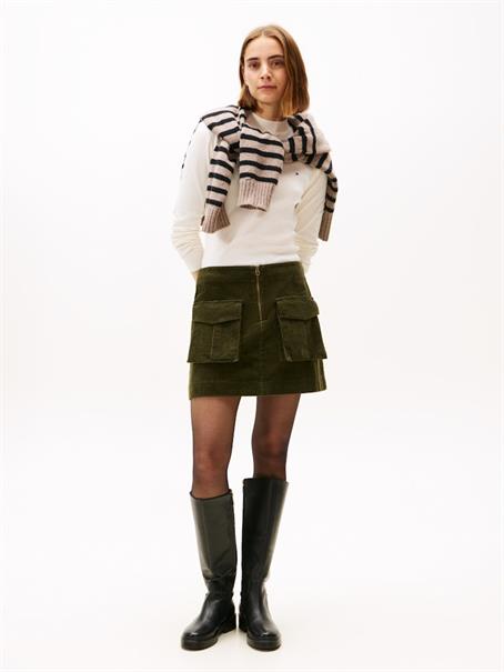 SLIM CODY MOCK-NK LS ivory silk