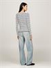 SLIM CODY RIB BOAT-NK LS breton ecru-desert sky