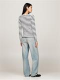 SLIM CODY RIB BOAT-NK LS breton ecru-desert sky