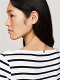 SLIM CODY RIB BOAT-NK LS breton ecru-desert sky