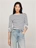 SLIM CODY RIB BOAT-NK LS breton ecru-desert sky