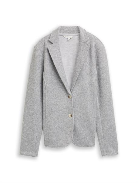 Slim Fit Blazer in Melange-Optik medium silver grey melange