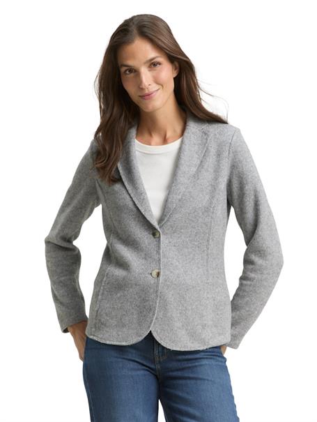 Slim Fit Blazer in Melange-Optik medium silver grey melange