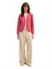 Slim Fit Blazer mit Ottoman-Struktur berry red