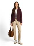Slim Fit Blazer mit Ottoman Struktur preppy plum melange