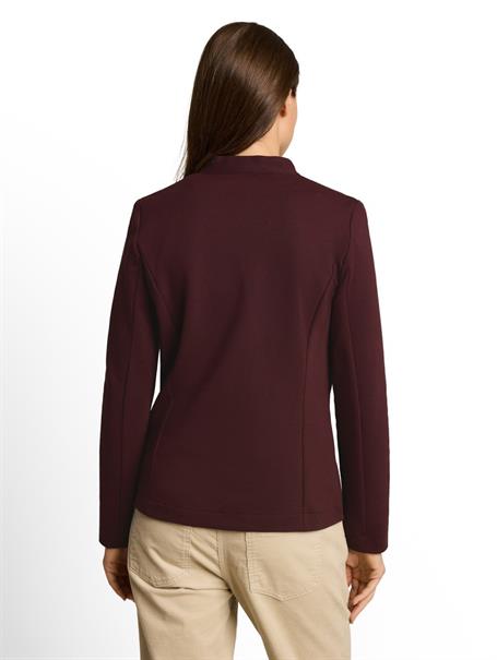 Slim Fit Blazer mit Ottoman Struktur preppy plum melange