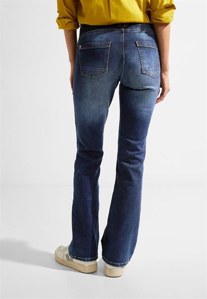 Slim Fit Bootcut Jeans mid blue used wash