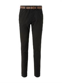 Slim Fit Chino Hose mit GÃ¼rtel black