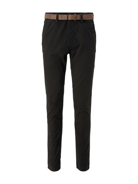 Slim Fit Chino Hose mit GÃ¼rtel black