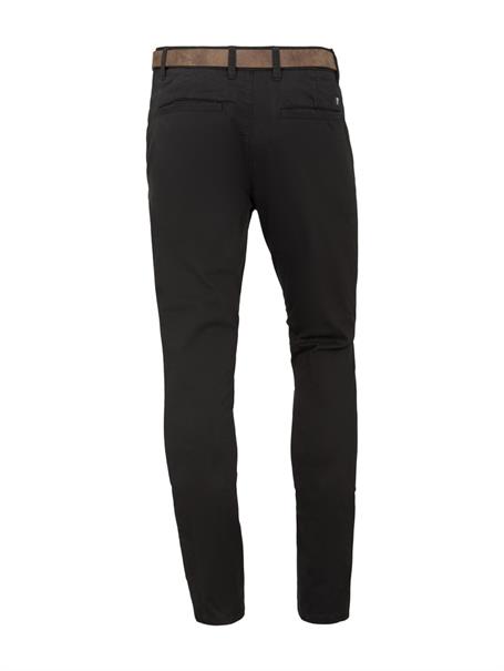 Slim Fit Chino Hose mit GÃ¼rtel black