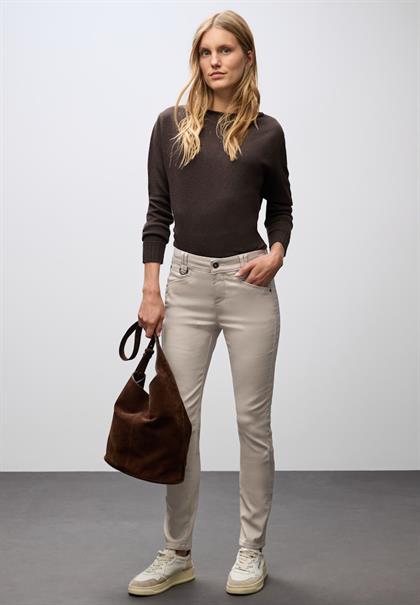 Slim Fit Coated Hose dark moonstone sand