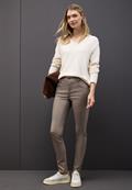 Slim Fit Coated Hose silk brown