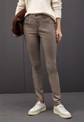 Slim Fit Coated Hose silk brown