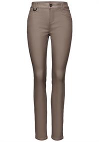 Slim Fit Coated Hose silk brown