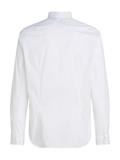 Slim Fit Flag Embroidery Poplin Shirt bright white