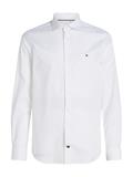 Slim Fit Flag Embroidery Poplin Shirt bright white