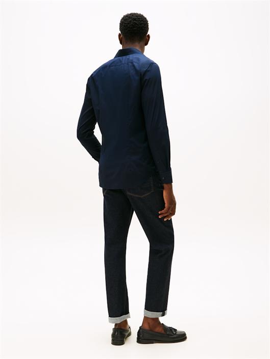 slim-fit-flag-embroidery-poplin-shirt-desert-sky