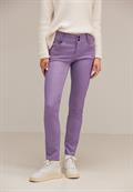 Slim Fit Hose mit Coating dusty lupine lilac