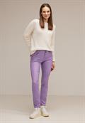 Slim Fit Hose mit Coating dusty lupine lilac