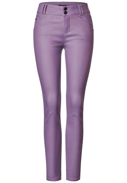 Slim Fit Hose mit Coating dusty lupine lilac