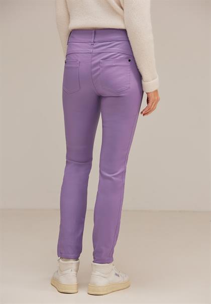 Slim Fit Hose mit Coating dusty lupine lilac