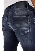 Slim Fit Jeans dark blue random wash