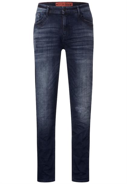 Slim Fit Jeans dark blue random wash