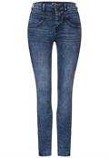 Slim Fit Jeans in High Waist dark indigo random wash