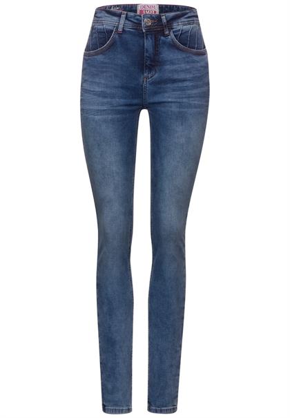 Slim Fit Jeans light blue random bleach
