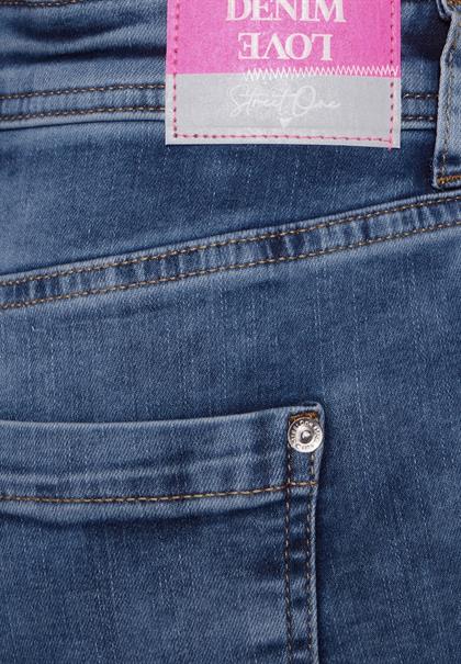 Slim Fit Jeans light blue random bleach