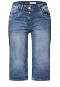 Slim Fit Jeansshorts mid blue used wash