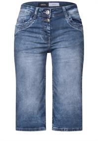 Slim Fit Jeansshorts mid blue used wash