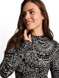Slim Fit Langarmshirt mit Stehkragen black paisley