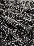 Slim Fit Langarmshirt mit Stehkragen black paisley