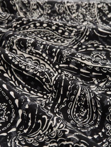 Slim Fit Langarmshirt mit Stehkragen black paisley