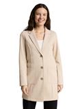 Slim Fit Mantel mit aufgesetzten Taschen dusty beige melange
