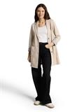 Slim Fit Mantel mit aufgesetzten Taschen dusty beige melange
