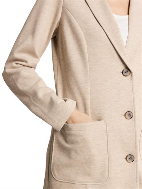 Slim Fit Mantel mit aufgesetzten Taschen dusty beige melange