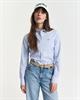 Slim Fit Stretch Oxford-Bluse light blue