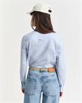 Slim Fit Stretch Oxford-Bluse light blue