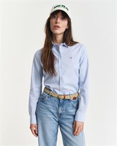 Slim Fit Stretch Oxford-Bluse light blue