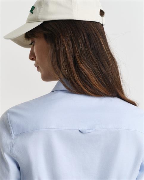Slim Fit Stretch Oxford-Bluse light blue