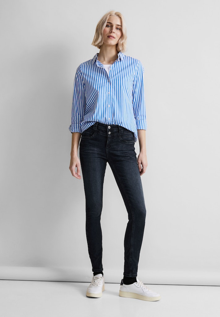 Street One Damen Jeans Slim Fit Thermojeans authentic blue black wash bequem online kaufen bei Tara M