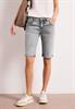 Slim Leg Bermuda mit Turn-Up-Detail mid grey wash